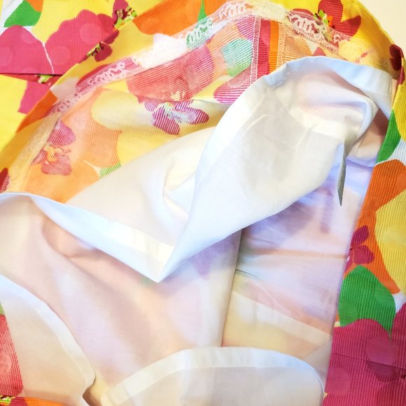 Lilly Pulitzer Strapless Floral Dress - Vibrant Pink, Orange, Yellow - Picture 9 of 14